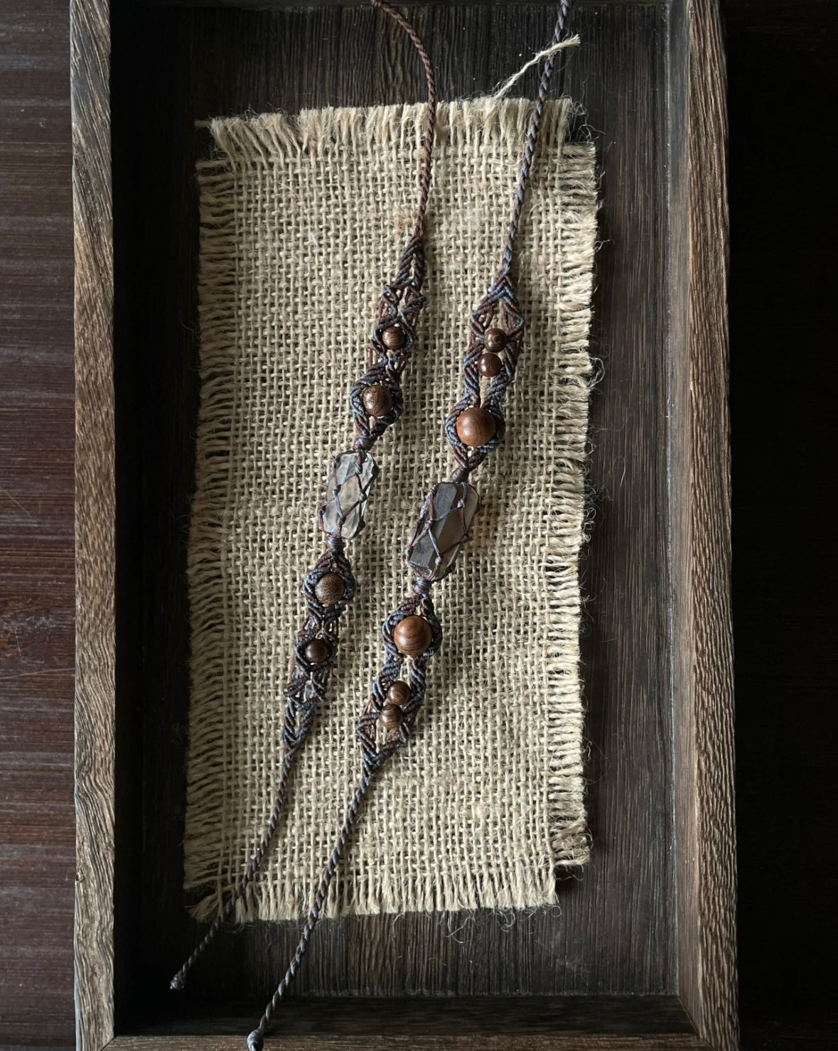 Boho Crystal Macrame Bracelet