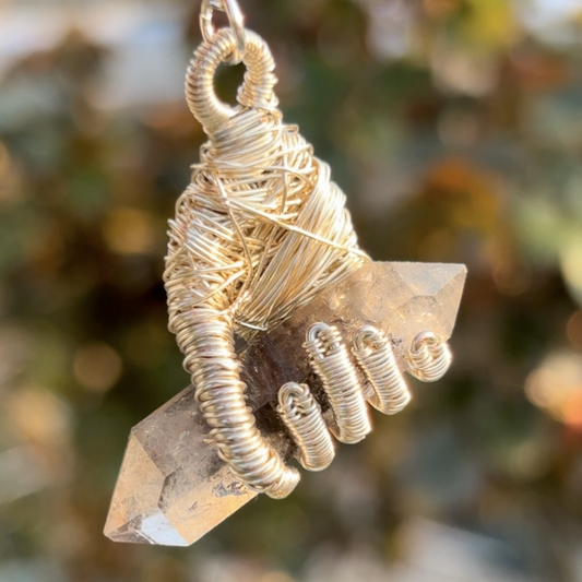 Hand Hold Crystal Necklace