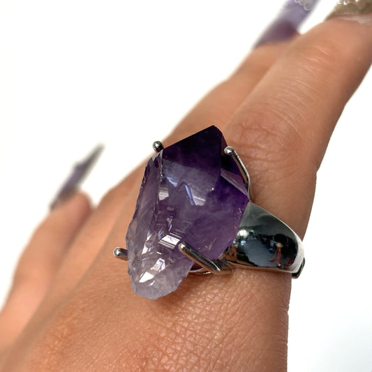 Amethyst Scepter Ring