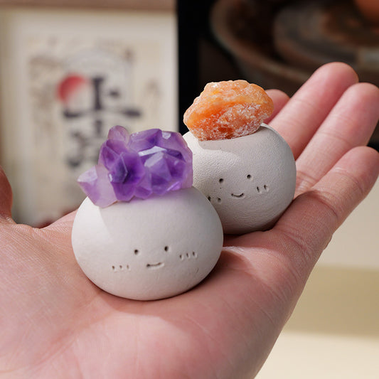 Crystal Flower Pot Decoration