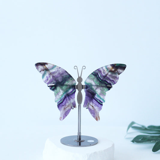 Fluorite Butterfly Sculpture Healing Crystal
